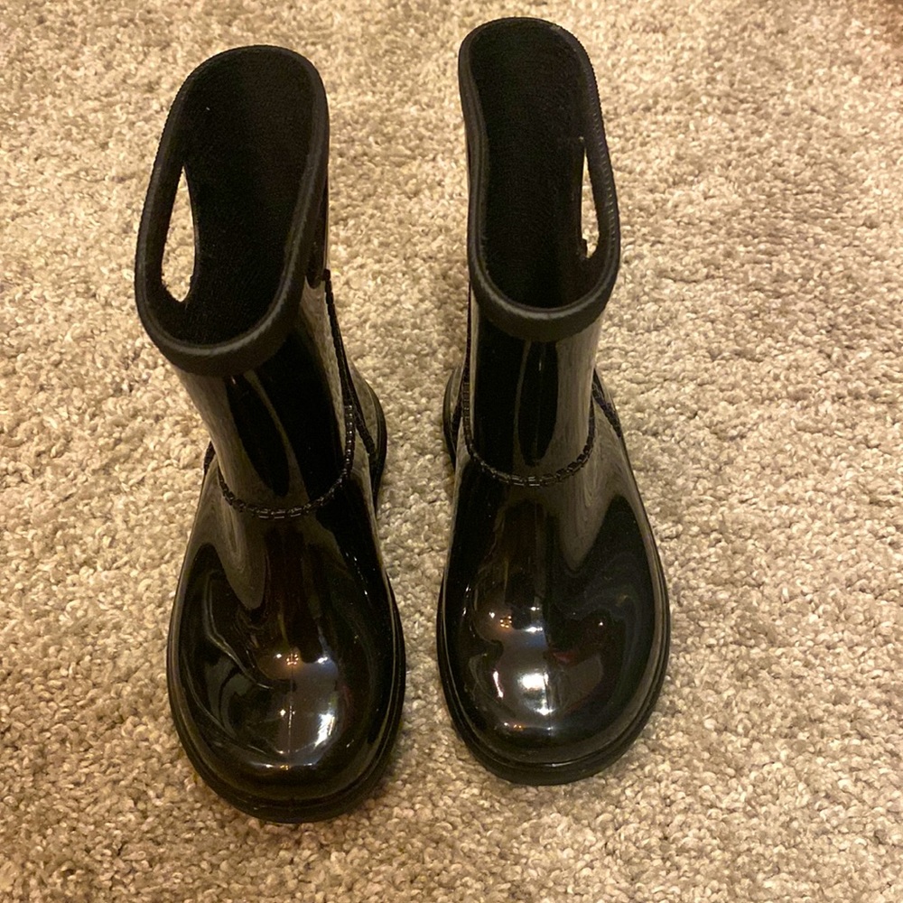 UGG Kids Black Rain Boots